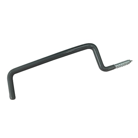 Prime-Line Screw-In Ladder Hook, 7-3/4 in., Steel Rod, Gray Rubber Coating, PK2 MP11370-2